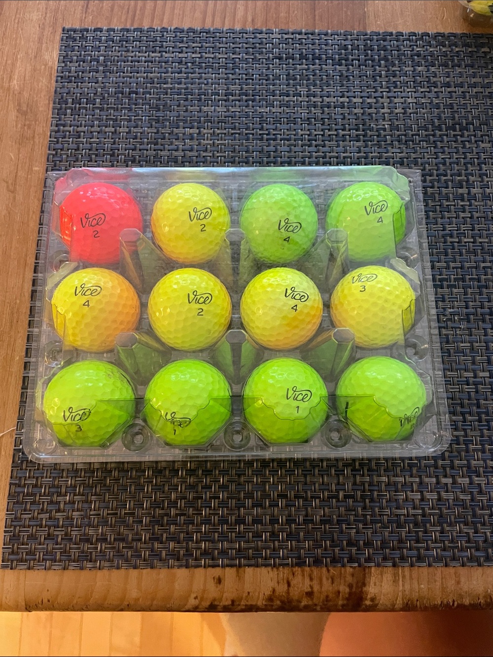 Vice Golf Colorful Practice Ball Pack - Neon Yellow & Green